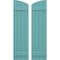 Ekena Millwork Americraft 4-Board (2 Batten) Wood Joined Board-n-Batten Shutters w/Ellipt Top, ARW101BE414X77PTH, PR ARW101BE414X77PTH - alternate 1